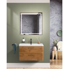Подвесная тумба с раковиной Belbagno DUE, 80 см Rovere Nature DUE-800-2C-SO-RN-P + BB-8076-3-80