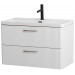 Подвесная тумба с раковиной Belbagno DUE, 80 см Белый металлик DUE-800-2C-SO-BM-P + BB-8076-3-80