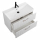 Подвесная тумба с раковиной Belbagno DUE, 80 см Белый металлик DUE-800-2C-SO-BM-P + BB-8076-3-80 Подвесная тумба с раковиной Belbagno DUE, 80 см Белый металлик DUE-800-2C-SO-BM-P + BB-8076-3-80
