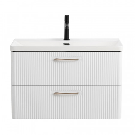 Подвесная тумба с раковиной Belbagno DUE, 80 см Bianco Lucido DUE-800-2C-SO-BL-P + BB-8076-3-80 Подвесная тумба с раковиной Belbagno DUE, 80 см Bianco Lucido DUE-800-2C-SO-BL-P + BB-8076-3-80