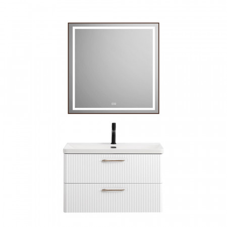 Подвесная тумба с раковиной Belbagno DUE, 80 см Bianco Lucido DUE-800-2C-SO-BL-P + BB-8076-3-80 Подвесная тумба с раковиной Belbagno DUE, 80 см Bianco Lucido DUE-800-2C-SO-BL-P + BB-8076-3-80