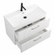 Подвесная тумба с раковиной Belbagno DUE, 80 см Bianco Lucido DUE-800-2C-SO-BL-P + BB-8076-3-80 Подвесная тумба с раковиной Belbagno DUE, 80 см Bianco Lucido DUE-800-2C-SO-BL-P + BB-8076-3-80