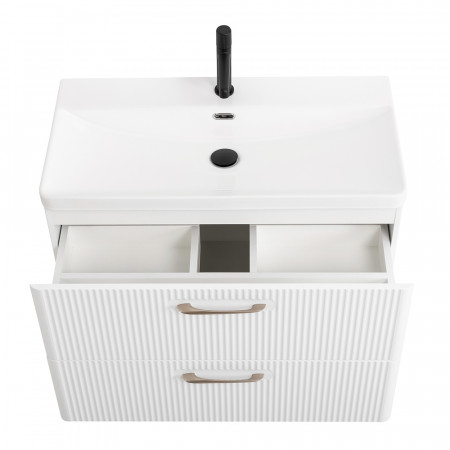 Подвесная тумба с раковиной Belbagno DUE, 80 см Bianco Lucido DUE-800-2C-SO-BL-P + BB-8076-3-80 Подвесная тумба с раковиной Belbagno DUE, 80 см Bianco Lucido DUE-800-2C-SO-BL-P + BB-8076-3-80