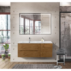 Подвесная тумба с раковиной BelBagno ETNA 120 Rovere Nature левая, ETNA-1200-2C-1A-SO-RN-L + BB1200ETL-L