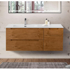 Подвесная тумба с раковиной BelBagno ETNA 120 Rovere Nature левая, ETNA-1200-2C-1A-SO-RN-L + BB1200ETL-L