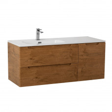 Подвесная тумба с раковиной BelBagno ETNA 120 Rovere Nature левая, ETNA-1200-2C-1A-SO-RN-L + BB1200ETL-L