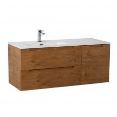 Подвесная тумба с раковиной BelBagno ETNA 120 Rovere Nature левая, ETNA-1200-2C-1A-SO-RN-L + BB1200ETL-L