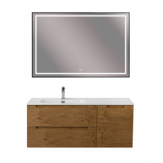 Подвесная тумба с раковиной BelBagno ETNA 120 Rovere Nature левая, ETNA-1200-2C-1A-SO-RN-L + BB1200ETL-L