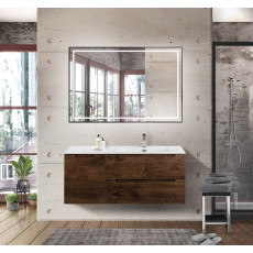 Подвесная тумба с раковиной BelBagno ETNA 120 Rovere Moro правая, ETNA-1200-2C-1A-SO-RW-R + BB1200ETL-R