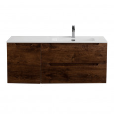 Подвесная тумба с раковиной BelBagno ETNA 120 Rovere Moro правая, ETNA-1200-2C-1A-SO-RW-R + BB1200ETL-R