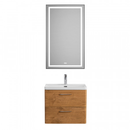 Тумба подвесная с раковиной Belbagno DUE 50 см Rovere Nature DUE-500-2C-SO-RN-P + BB-8076-3-50 Тумба подвесная с раковиной Belbagno DUE 50 см Rovere Nature DUE-500-2C-SO-RN-P + BB-8076-3-50