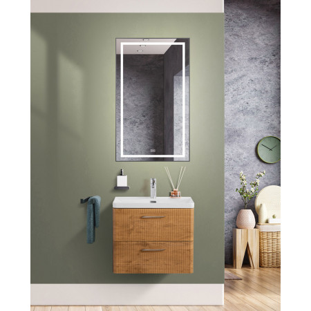 Тумба подвесная с раковиной Belbagno DUE 50 см Rovere Nature DUE-500-2C-SO-RN-P + BB-8076-3-50 Тумба подвесная с раковиной Belbagno DUE 50 см Rovere Nature DUE-500-2C-SO-RN-P + BB-8076-3-50