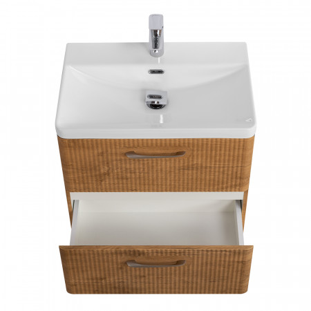 Тумба подвесная с раковиной Belbagno DUE 50 см Rovere Nature DUE-500-2C-SO-RN-P + BB-8076-3-50 Тумба подвесная с раковиной Belbagno DUE 50 см Rovere Nature DUE-500-2C-SO-RN-P + BB-8076-3-50