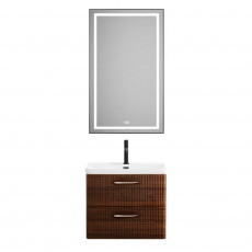 Подвесная тумба с раковиной Belbagno DUE 60 см Noce DUE-600-2C-SO-NOCE-P + BB-8076-3-60