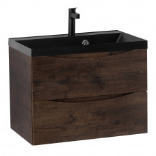 Тумба подвесная BelBagno MARINO-700-2C-SO-RW-P с черной раковиной