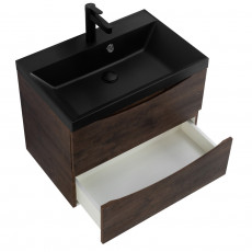 Тумба подвесная BelBagno MARINO-700-2C-SO-RW-P с черной раковиной