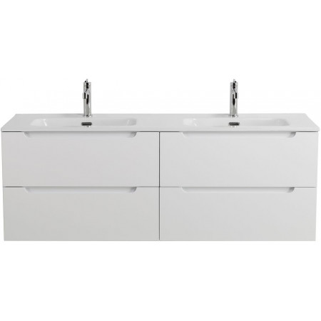 Тумба BelBagno ETNA-1200-4C-SO-2-BL с 2-й раковиной BelBagno BB1200-2-ETL, Bianco Lucido Тумба BelBagno ETNA-1200-4C-SO-2-BL с 2-й раковиной BelBagno BB1200-2-ETL, Bianco Lucido