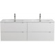 Тумба BelBagno ETNA-1200-4C-SO-2-BL с 2-й раковиной BelBagno BB1200-2-ETL, Bianco Lucido Тумба BelBagno ETNA-1200-4C-SO-2-BL с 2-й раковиной BelBagno BB1200-2-ETL, Bianco Lucido