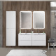 Тумба BelBagno ETNA-1200-4C-SO-2-BL с 2-й раковиной BelBagno BB1200-2-ETL, Bianco Lucido Тумба BelBagno ETNA-1200-4C-SO-2-BL с 2-й раковиной BelBagno BB1200-2-ETL, Bianco Lucido