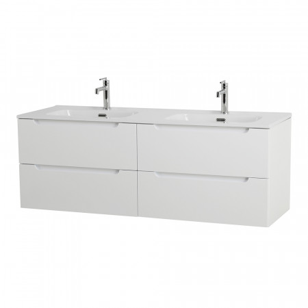 Тумба BelBagno ETNA-1200-4C-SO-2-BL с 2-й раковиной BelBagno BB1200-2-ETL, Bianco Lucido Тумба BelBagno ETNA-1200-4C-SO-2-BL с 2-й раковиной BelBagno BB1200-2-ETL, Bianco Lucido
