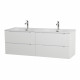 Тумба BelBagno ETNA-1200-4C-SO-2-BL с 2-й раковиной BelBagno BB1200-2-ETL, Bianco Lucido Тумба BelBagno ETNA-1200-4C-SO-2-BL с 2-й раковиной BelBagno BB1200-2-ETL, Bianco Lucido