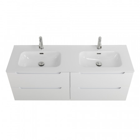 Тумба BelBagno ETNA-1200-4C-SO-2-BL с 2-й раковиной BelBagno BB1200-2-ETL, Bianco Lucido Тумба BelBagno ETNA-1200-4C-SO-2-BL с 2-й раковиной BelBagno BB1200-2-ETL, Bianco Lucido