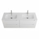Тумба BelBagno ETNA-1200-4C-SO-2-BL с 2-й раковиной BelBagno BB1200-2-ETL, Bianco Lucido Тумба BelBagno ETNA-1200-4C-SO-2-BL с 2-й раковиной BelBagno BB1200-2-ETL, Bianco Lucido