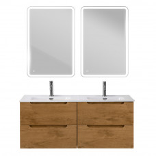 Тумба BelBagno ETNA-1200-4C-SO-2-RN с 2-й раковиной BelBagno BB1200-2-ETL, Rovere Nature
