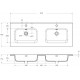 Тумба BelBagno ETNA-1200-4C-SO-2-RW с 2-й раковиной BelBagno BB1200-2-ETL, Rovere Moro Тумба BelBagno ETNA-1200-4C-SO-2-RW с 2-й раковиной BelBagno BB1200-2-ETL, Rovere Moro
