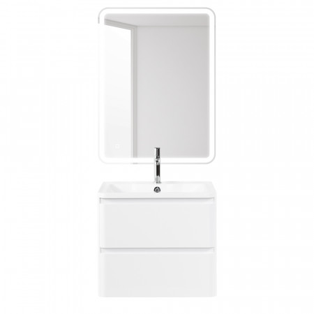 Тумба подвесная с раковиной BelBagno ALBANO-700-2C-SO-BL Bianco Lucido, раковина BB700/455-LV-MR-ALR Тумба подвесная с раковиной BelBagno ALBANO-700-2C-SO-BL Bianco Lucido, раковина BB700/455-LV-MR-ALR