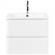 Тумба подвесная с раковиной BelBagno ALBANO-700-2C-SO-BL Bianco Lucido, раковина BB700/455-LV-MR-ALR