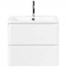 Тумба подвесная с раковиной BelBagno ALBANO-700-2C-SO-BL Bianco Lucido, раковина BB700/455-LV-MR-ALR