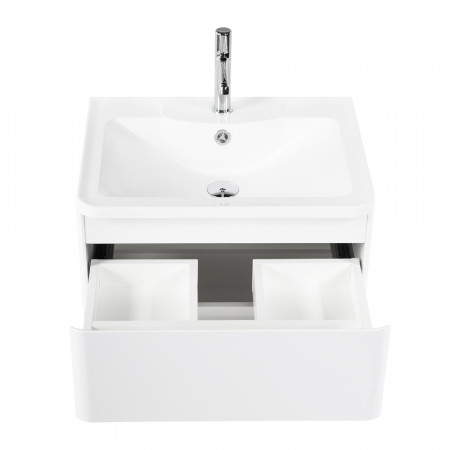 Тумба подвесная с раковиной BelBagno ALBANO-700-2C-SO-BL Bianco Lucido, раковина BB700/455-LV-MR-ALR Тумба подвесная с раковиной BelBagno ALBANO-700-2C-SO-BL Bianco Lucido, раковина BB700/455-LV-MR-ALR