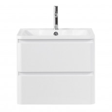 Тумба подвесная с раковиной BelBagno ALBANO-600-2C-SO-BL Bianco Lucido, раковина BB600/455-LV-MR-ALR