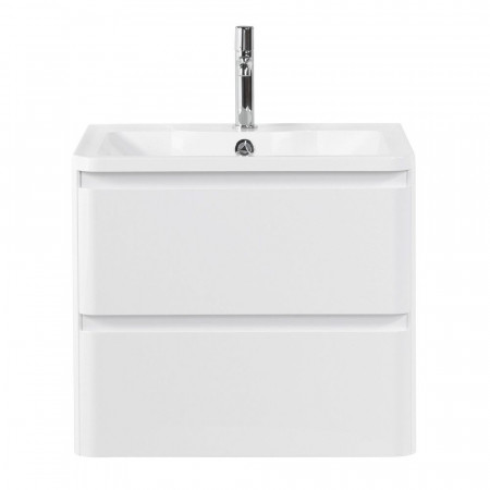 Тумба подвесная с раковиной BelBagno ALBANO-600-2C-SO-BL Bianco Lucido, раковина BB600/455-LV-MR-ALR Тумба подвесная с раковиной BelBagno ALBANO-600-2C-SO-BL Bianco Lucido, раковина BB600/455-LV-MR-ALR