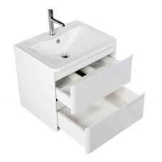 Тумба подвесная с раковиной BelBagno ALBANO-600-2C-SO-BL Bianco Lucido, раковина BB600/455-LV-MR-ALR