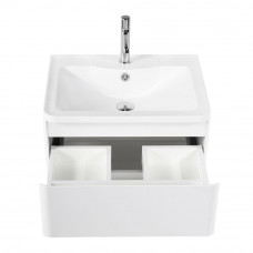 Тумба подвесная с раковиной BelBagno ALBANO-600-2C-SO-BL Bianco Lucido, раковина BB600/455-LV-MR-ALR