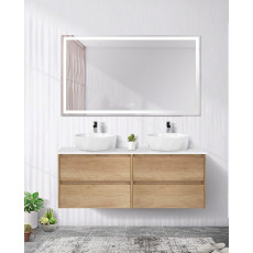 Мебель для ванной комнаты со столешницей BelBagno KRAFT-1400 Rovere Nebrasca Nature