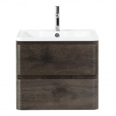 Тумба подвесная с раковиной BelBagno ALBANO-600-2C-SO-RNG Rovere Nature Grigio, раковина BB600/455-LV-MR-ALR