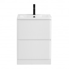 Тумба напольная с раковиной BelBagno ALBANO-700-2C-PIA-BL Bianco Lucido, раковина BB700/455-LV-MR-ALR