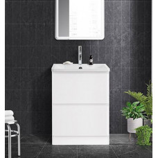Тумба напольная с раковиной BelBagno ALBANO-600-2C-PIA-BL Bianco Lucido, раковина BB600/455-LV-MR-ALR