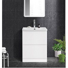 Тумба напольная с раковиной BelBagno ALBANO-600-2C-PIA-BL Bianco Lucido, раковина BB600/455-LV-MR-ALR