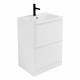 Тумба напольная с раковиной BelBagno ALBANO-600-2C-PIA-BL Bianco Lucido, раковина BB600/455-LV-MR-ALR Тумба напольная с раковиной BelBagno ALBANO-600-2C-PIA-BL Bianco Lucido, раковина BB600/455-LV-MR-ALR