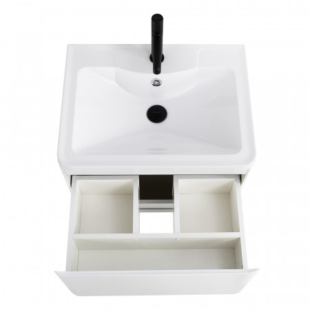 Тумба напольная с раковиной BelBagno ALBANO-600-2C-PIA-BL Bianco Lucido, раковина BB600/455-LV-MR-ALR Тумба напольная с раковиной BelBagno ALBANO-600-2C-PIA-BL Bianco Lucido, раковина BB600/455-LV-MR-ALR