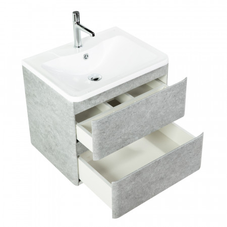 Тумба подвесная с раковиной BelBagno ALBANO-700-2C-SO-CVG Cemento Verona Grigio, раковина BB700/455-LV-MR-ALR Тумба подвесная с раковиной BelBagno ALBANO-700-2C-SO-CVG Cemento Verona Grigio, раковина BB700/455-LV-MR-ALR