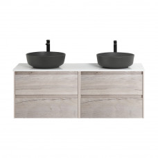 Мебель для ванной комнаты со столешницей BelBagno KRAFT-1400 Rovere Galifax Bianco