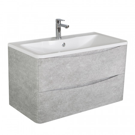 Мебель для ванной комнаты подвесная BelBagno ACQUA-1000-2C-SO-CVG 100 см Cemento Verona Grigio Мебель для ванной комнаты подвесная BelBagno ACQUA-1000-2C-SO-CVG 100 см Cemento Verona Grigio