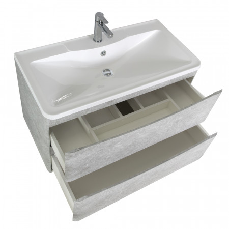 Мебель для ванной комнаты подвесная BelBagno ACQUA-1000-2C-SO-CVG 100 см Cemento Verona Grigio Мебель для ванной комнаты подвесная BelBagno ACQUA-1000-2C-SO-CVG 100 см Cemento Verona Grigio