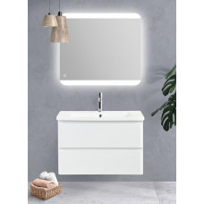 Тумба подвесная с керамической раковиной BelBagno ALBANO-CER-800-2C-SO-BL