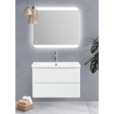 Тумба подвесная с керамической раковиной BelBagno ALBANO-CER-800-2C-SO-BL